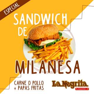 SANDWICH DE MILANESA ESPECIAL C/ PAPAS FRITAS