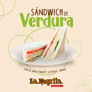 SANDWICH DE VERDURA Y JAMÓN 